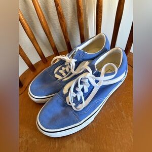Vans W 7.5 Blue/White Suede Old Skool  Sneakers